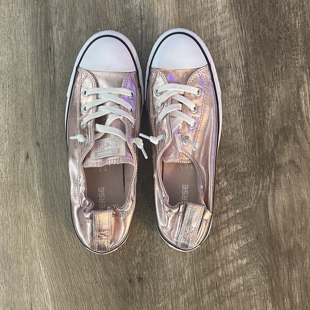 CONVERSE metallic pink
